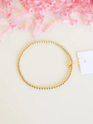 14k Gold Filled - 3mm Gold Bead Bracelet