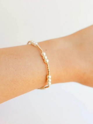 14k Gold Filled - Ily Pearl Bracelet