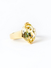 Yellow Oval Stone Gold Ring