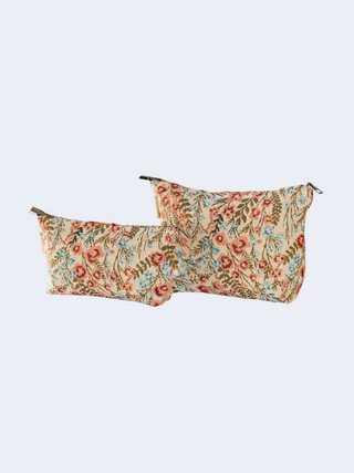 2pc Wildflower Cosmetic Bag