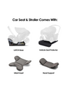 Doona Car Seat & Latch Base - Grey Hound (Car Seat to Stroller in Seconds)