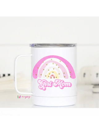 Girl Mom Rainbow Mug