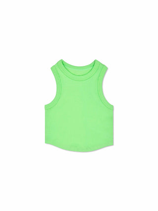 Apple Green Cropped Racer Tank