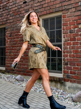 Autumn Solstice Jacquard Dress