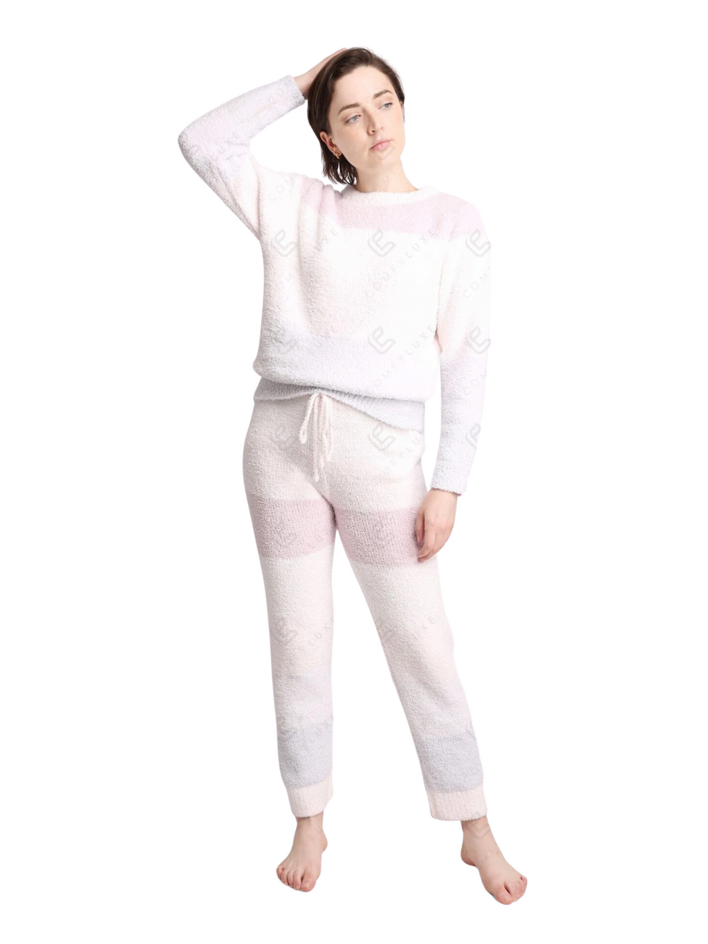 Color Block Sweater/Pant - Pink