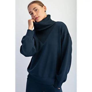 Comfort Zone Navy Turtleneck