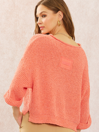 Daily Chic Sweater Coral