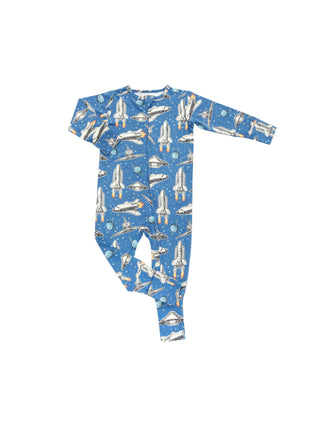 Deep in Orbit Zipper Footie