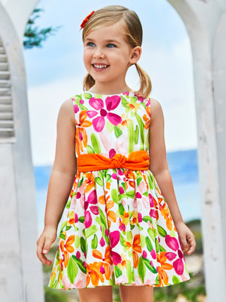 Floral Dress w/ Bow Back - Girl