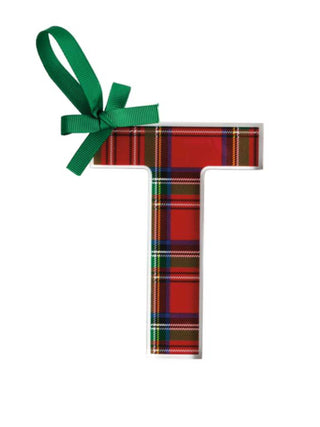 Initial Tartan Ornament (T)