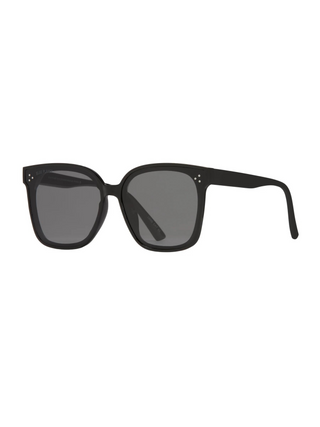 Junes Shiny Black Polarized Sunglasses