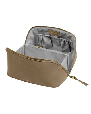 Katie Loxton Soho Medium Makeup Bag - Taupe Suede