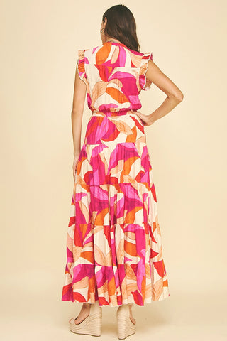 Laurie Leaf Tiered Dress Red