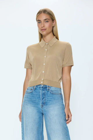 Lucca Short Sleeve Polo Wheat