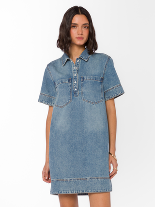 Lupita Faded Sky Denim Dress