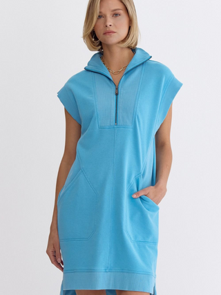 Make It Blue Sleeveless Dress