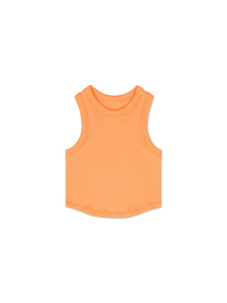 Melon Cropped Racer Tank
