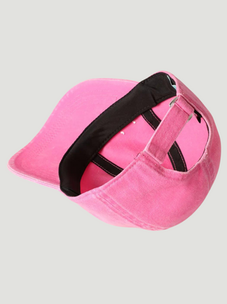 Mini Embroidered Letters Baseball Cap - Pink