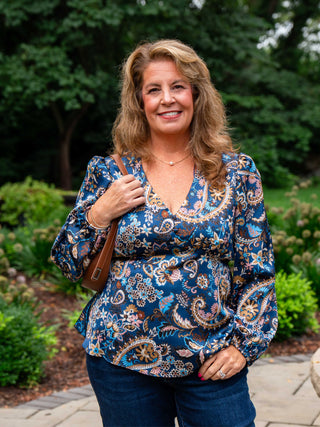 Paige Paisley V-neck Top