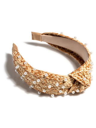 Pearl Knotted Headband - Natural