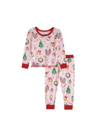 Pink Christmas Print PJs