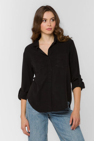 Riley Button Up Black