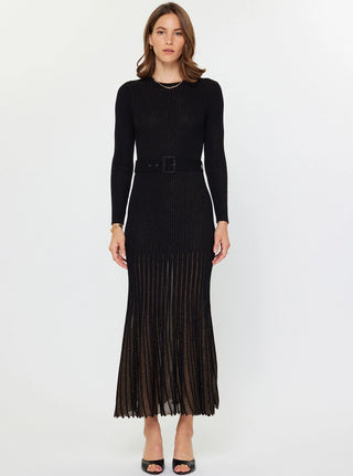 Shimmer Fitted Long Dress