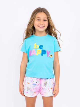 Sleepover Print Fleece Short