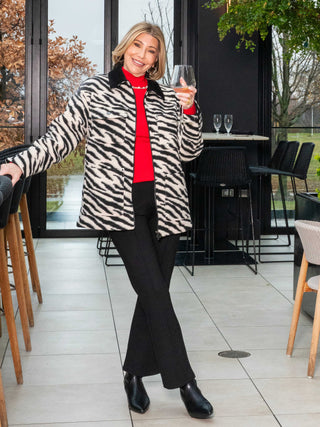 Soiree Striking Zebra Barn Jacket
