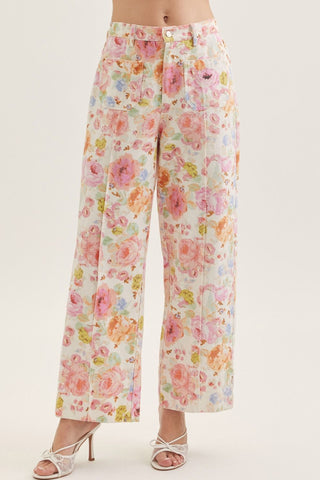 Summer Soiree Floral Jeans