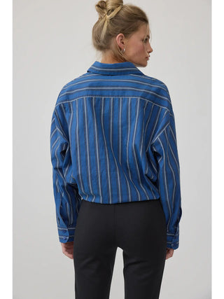 Sweet Stripe Drawstring Shirt