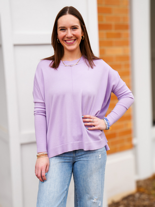 Timeless Pastel Lilac Sweater