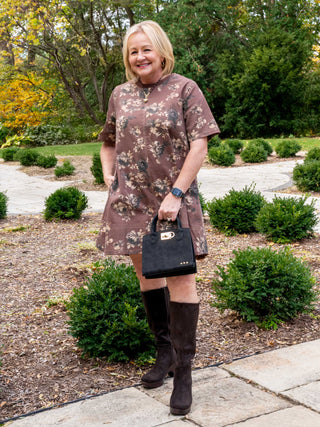 Vintage Rose Denim Dress