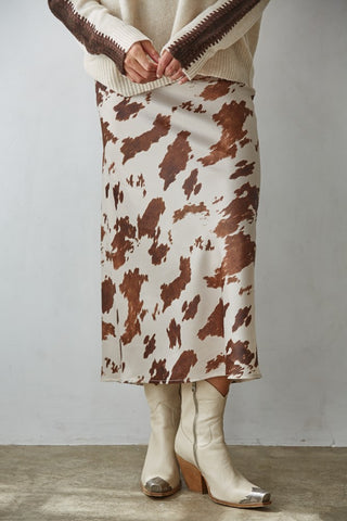 Western Chic Skirt Taupe