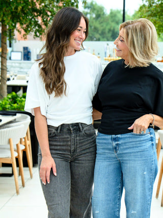 White Veronica Kimono Sleeve Tee
