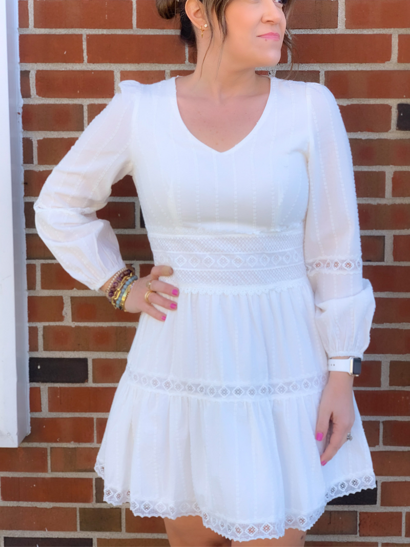One & Only Lace Ivory Dress